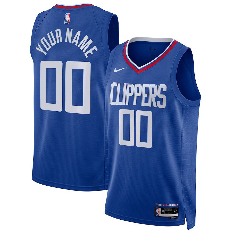 Men Los Angeles Clippers Nike Royal 2022-23 Swingman Custom NBA Jersey